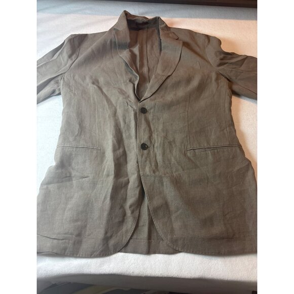 Etro Mens Brown Linen Blazer Jacket Size L TG 54